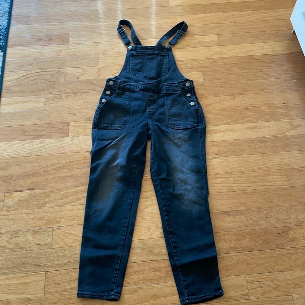Black Denim Overalls